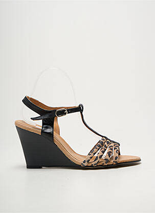 Sandales/nu pieds talon compensé talon de 7 à 9cm noir BELLA STORIA femme