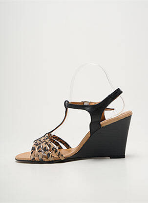 Sandales/nu pieds talon compensé talon de 7 à 9cm noir BELLA STORIA femme