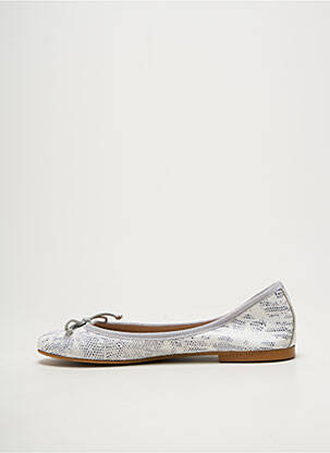 Ballerines bout rond talon plat jusqu'à 3cm blanc BELLA STORIA femme