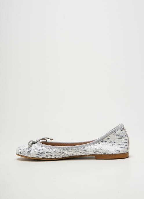 Ballerines bout rond talon plat jusqu'à 3cm blanc BELLA STORIA femme