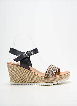 Sandales/nu pieds talon compensé talon de 7 à 9cm noir BELLA STORIA femme
