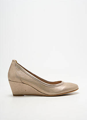Escarpins tissage satiné talon de 4 à 6cm or BELLA STORIA femme