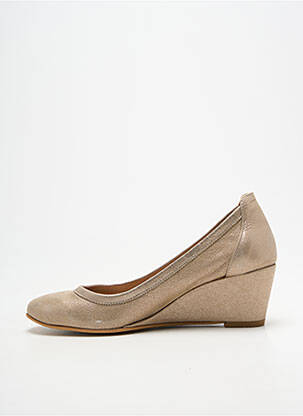 Escarpins tissage satiné talon de 4 à 6cm or BELLA STORIA femme