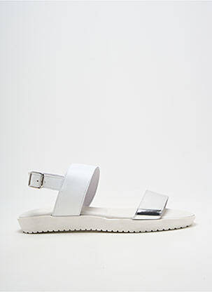 Sandales/nu pieds tissage satiné talon plat jusqu'à 3cm argent BELLA STORIA femme