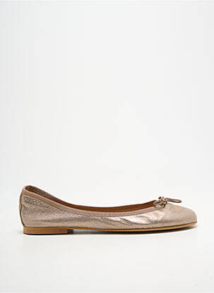Ballerines bout rond talon plat jusqu'à 3cm or BELLA STORIA femme