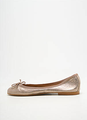 Ballerines bout rond talon plat jusqu'à 3cm or BELLA STORIA femme