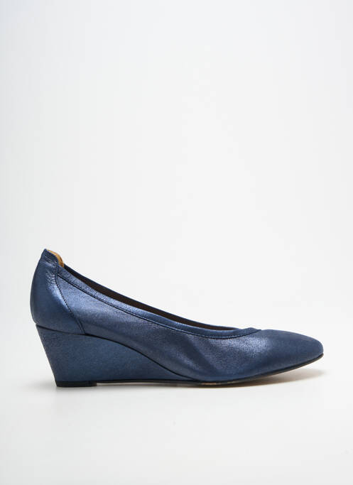 Escarpins tissage satiné talon de 4 à 6cm bleu BELLA STORIA femme
