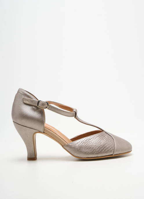 Escarpins fermeture boucle(s) talon de 7 à 9cm gris BELLA STORIA femme