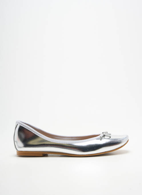 Ballerines bout carré talon plat jusqu'à 3cm argent BELLA STORIA femme