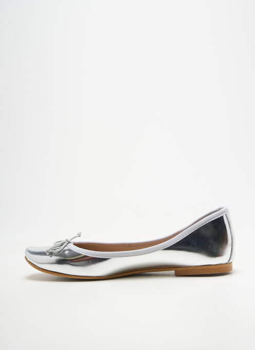 Ballerines bout carré talon plat jusqu'à 3cm argent BELLA STORIA femme