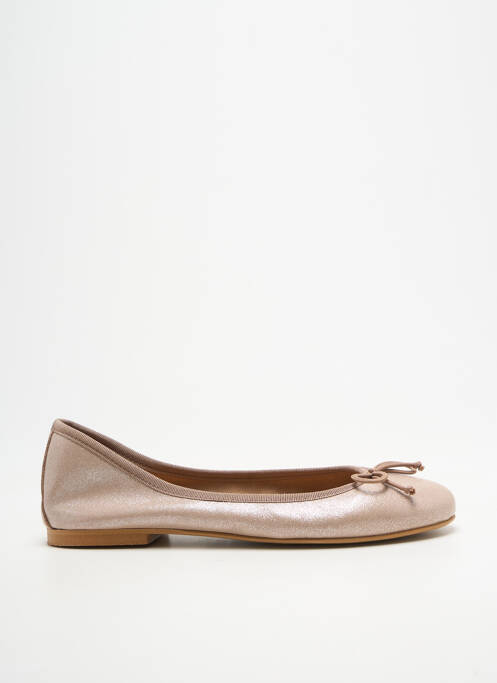 Ballerines bout rond talon plat jusqu'à 3cm beige BELLA STORIA femme
