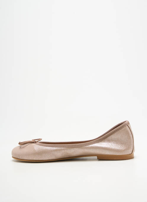 Ballerines bout rond talon plat jusqu'à 3cm beige BELLA STORIA femme