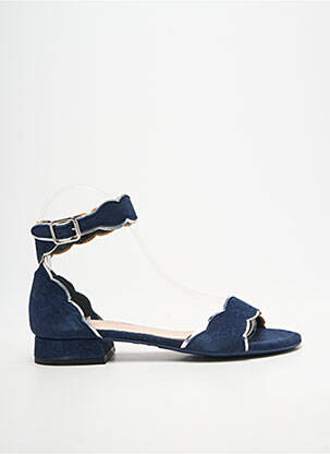 Sandales/nu pieds chiquet talon plat jusqu'à 3cm bleu BELLA STORIA femme