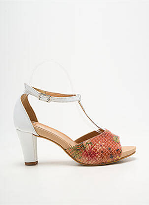 Sandales/nu pieds tissage satiné talon de 7 à 9cm blanc BELLA STORIA femme