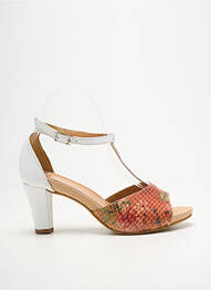Sandales/nu pieds tissage satiné talon de 7 à 9cm blanc BELLA STORIA femme