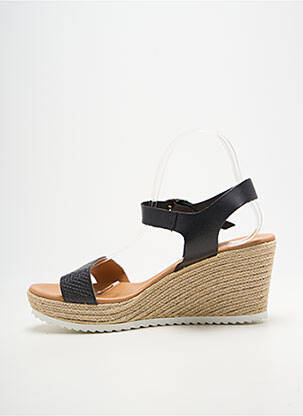 Sandales/nu pieds talon compensé talon de 7 à 9cm noir BELLA STORIA femme