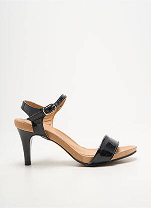 Sandales/nu pieds matière lisse talon de 7 à 9cm noir BELLA STORIA femme