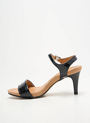 Sandales/nu pieds matière lisse talon de 7 à 9cm noir BELLA STORIA femme