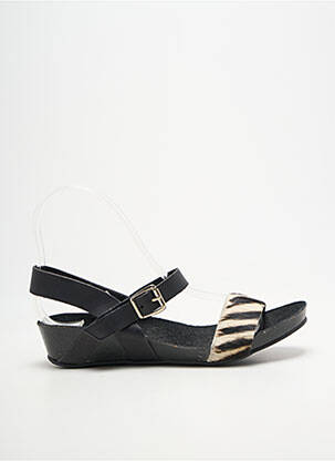 Sandales/nu pieds fermeture boucle(s) talon plat jusqu'à 3cm noir BELLA STORIA femme