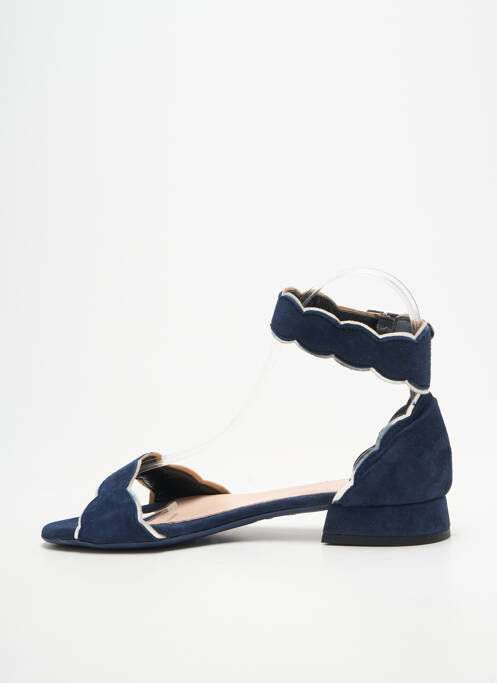 Sandales/nu pieds chiquet talon plat jusqu'à 3cm bleu BELLA STORIA femme