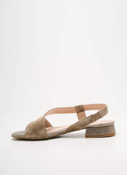 Sandales/nu pieds tissage satiné talon plat jusqu'à 3cm or BELLA STORIA femme