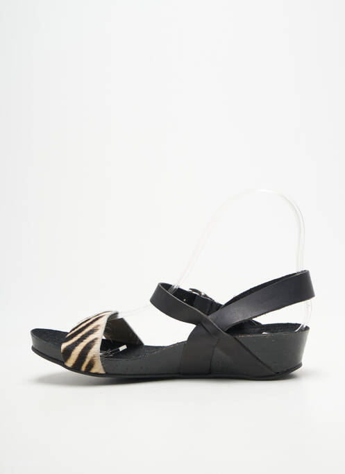 Sandales/nu pieds fermeture boucle(s) talon plat jusqu'à 3cm noir BELLA STORIA femme