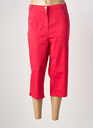 Pantacourt coupe droite rouge TONI femme