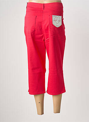 Pantacourt coupe droite rouge TONI femme