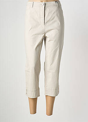 Pantacourt coupe droite beige TONI femme
