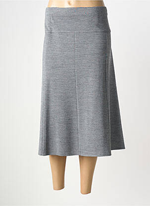 Jupe mi-longue coupe évasée gris GRIFFON femme