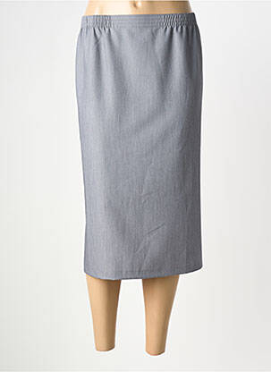 Jupe mi-longue coupe droite gris GRIFFON femme