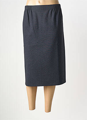 Jupe mi-longue coupe droite gris GRIFFON femme