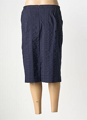 Jupe mi-longue coupe droite bleu GRIFFON femme