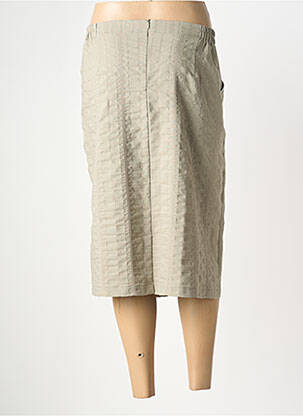 Jupe mi-longue coupe droite vert GRIFFON femme