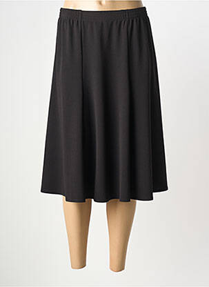 Jupe mi-longue coupe évasée noir GRIFFON femme