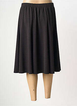 Jupe mi-longue coupe évasée noir GRIFFON femme