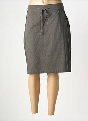 Jupe mi-longue coupe droite gris GRIFFON femme