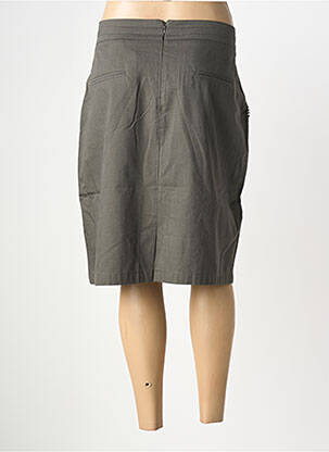 Jupe mi-longue coupe droite gris GRIFFON femme