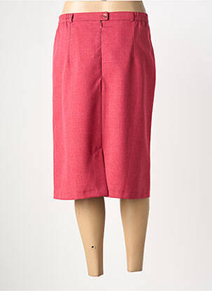 Jupe mi-longue coupe droite rouge VALMODE femme