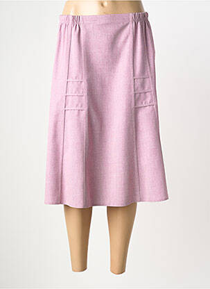Jupe mi-longue coupe évasée violet VALMODE femme