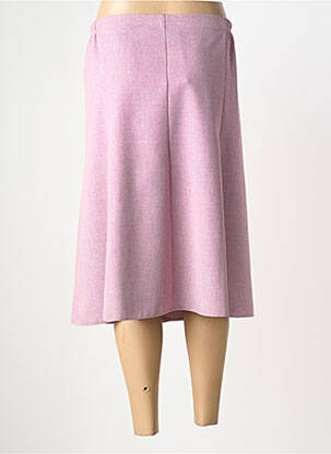 Jupe mi-longue coupe évasée violet VALMODE femme