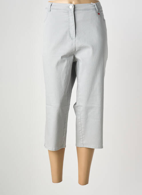 Pantacourt coupe droite gris TONI femme