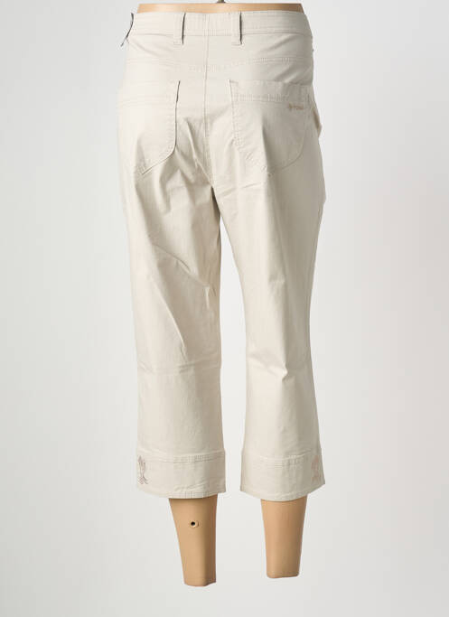 Pantacourt coupe droite beige TONI femme
