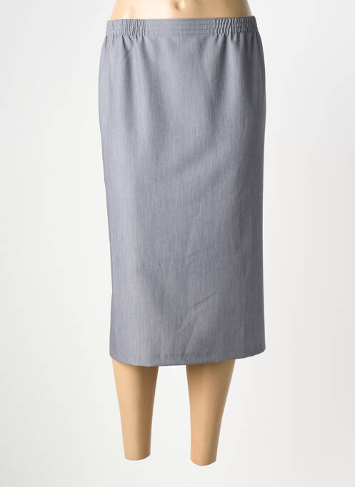 Jupe mi-longue coupe droite gris GRIFFON femme