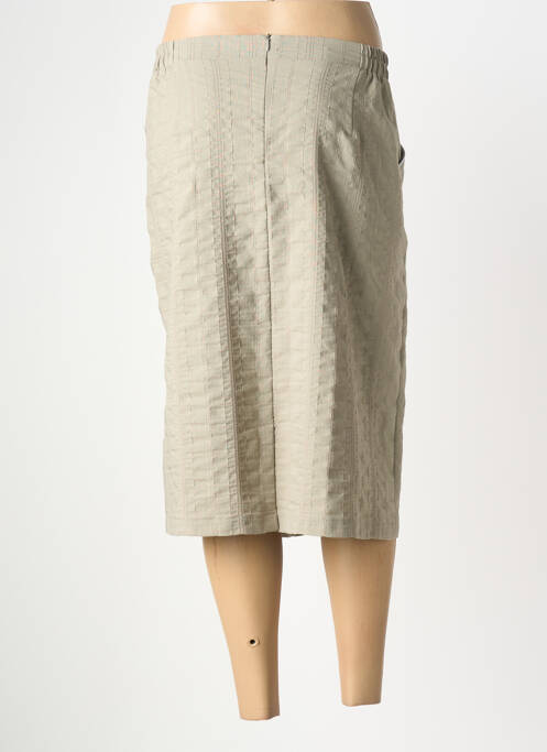 Jupe mi-longue coupe droite vert GRIFFON femme