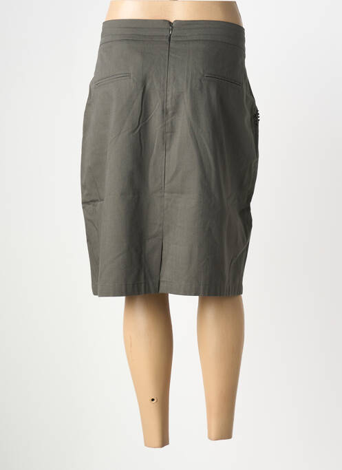Jupe mi-longue coupe droite gris GRIFFON femme