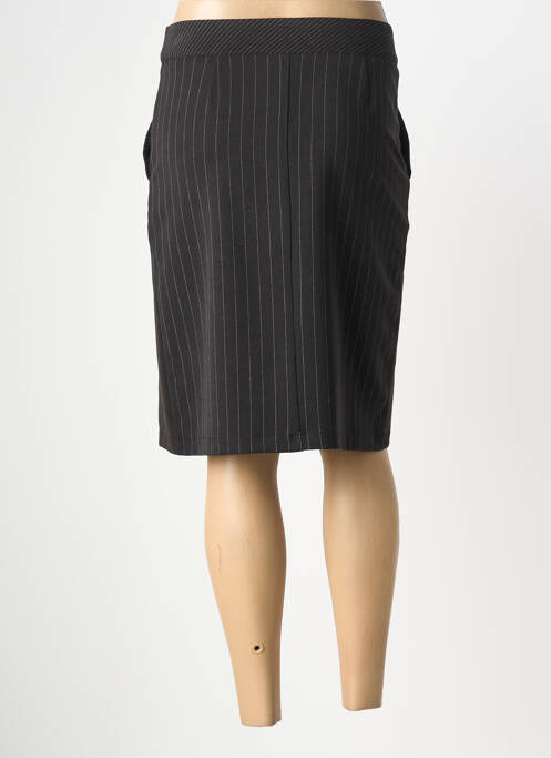 Jupe mi-longue coupe droite noir GRIFFON femme
