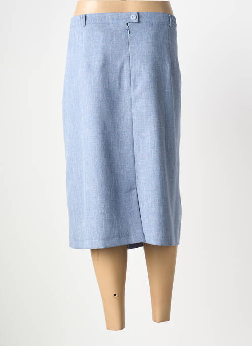 Jupe mi-longue coupe droite bleu VALMODE femme