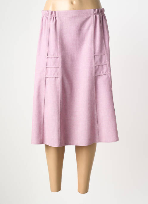 Jupe mi-longue coupe évasée violet VALMODE femme