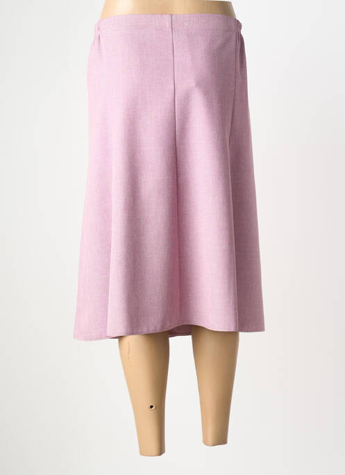 Jupe mi-longue coupe évasée violet VALMODE femme